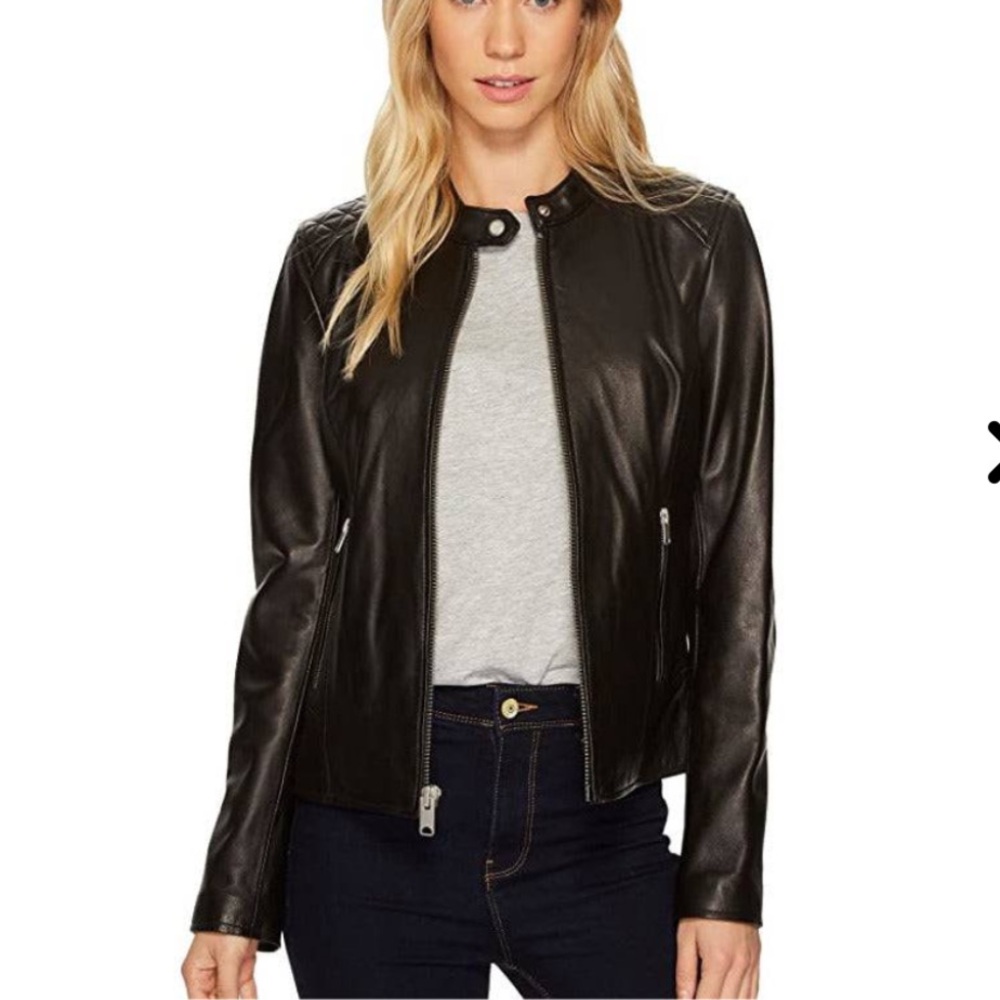 Marc New York Women's Moto Goldie Genuine Leather Jacket Marc Andrews XS New